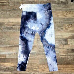 NWT Wallflower Blue & White Marble Tie Dye Yoga Pants Leggings XL Orig$50